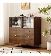 Amazon | Timechee 猫キャビネット サイドボード 猫トイレ 幅80×奥行50
